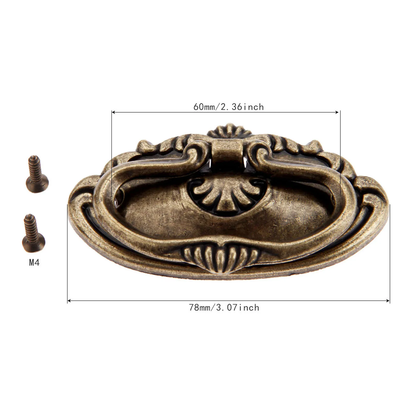 1Pc 78x43mm Antique Bronze Furniture Handle Cabinet Wardrobe Drawer Jewelry Box Decorative Handles Pulls Knob Furniture Hardware
1Pc 78x43mm Antique Bronze Furniture Handle Cabinet Wardrobe Drawer Jewelry Box Decorative Handles Pulls Knob Furniture Hardware
