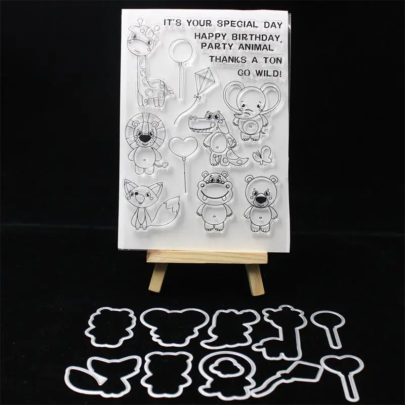 KSCRAFT Wild Animals Transparent Clear Silicone Stamp Cutting Dies Set for DIY scrapbooking/photo album Decorative 102
KSCRAFT Wild Animals Transparent Clear Silicone Stamp Cutting Dies Set for DIY scrapbooking/photo album Decorative 102
