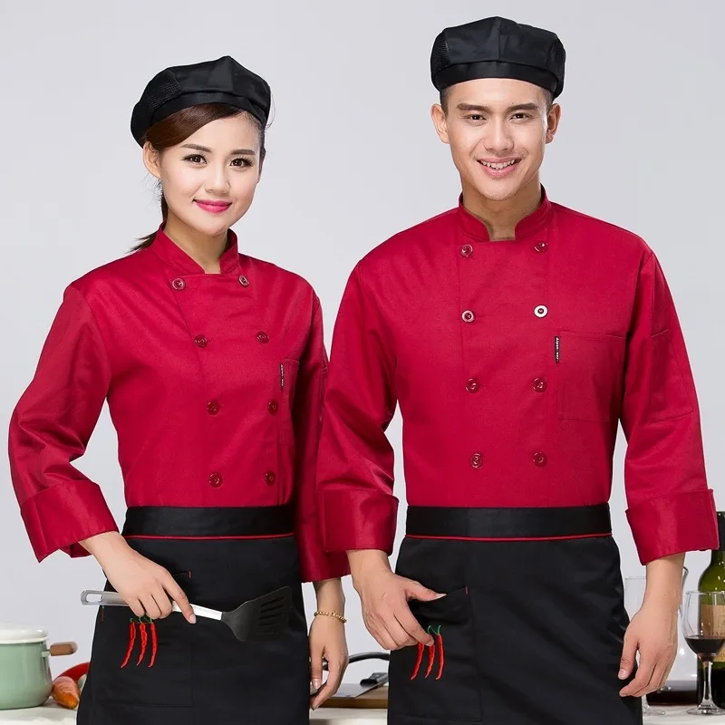 Adult Chef Jacket Long Sleeved Male Hotel Restaurant Kitchen Uniform Men's Canteen Chef Uniform Female Chef Clothes B-5906
Adult Chef Jacket Long Sleeved Male Hotel Restaurant Kitchen Uniform Men's Canteen Chef Uniform Female Chef Clothes B-5906
