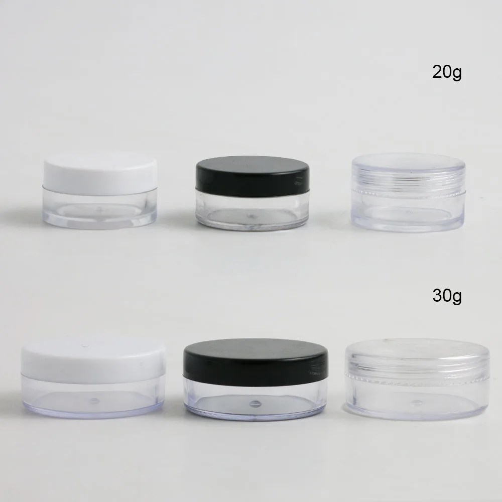 30pcs 20g 30g Empty Clear Plastic Powder Jar Pot with Sifter DIY Makeup Loose Powder Jar With Black Clear White Cap Container
30pcs 20g 30g Empty Clear Plastic Powder Jar Pot with Sifter DIY Makeup Loose Powder Jar With Black Clear White Cap Container