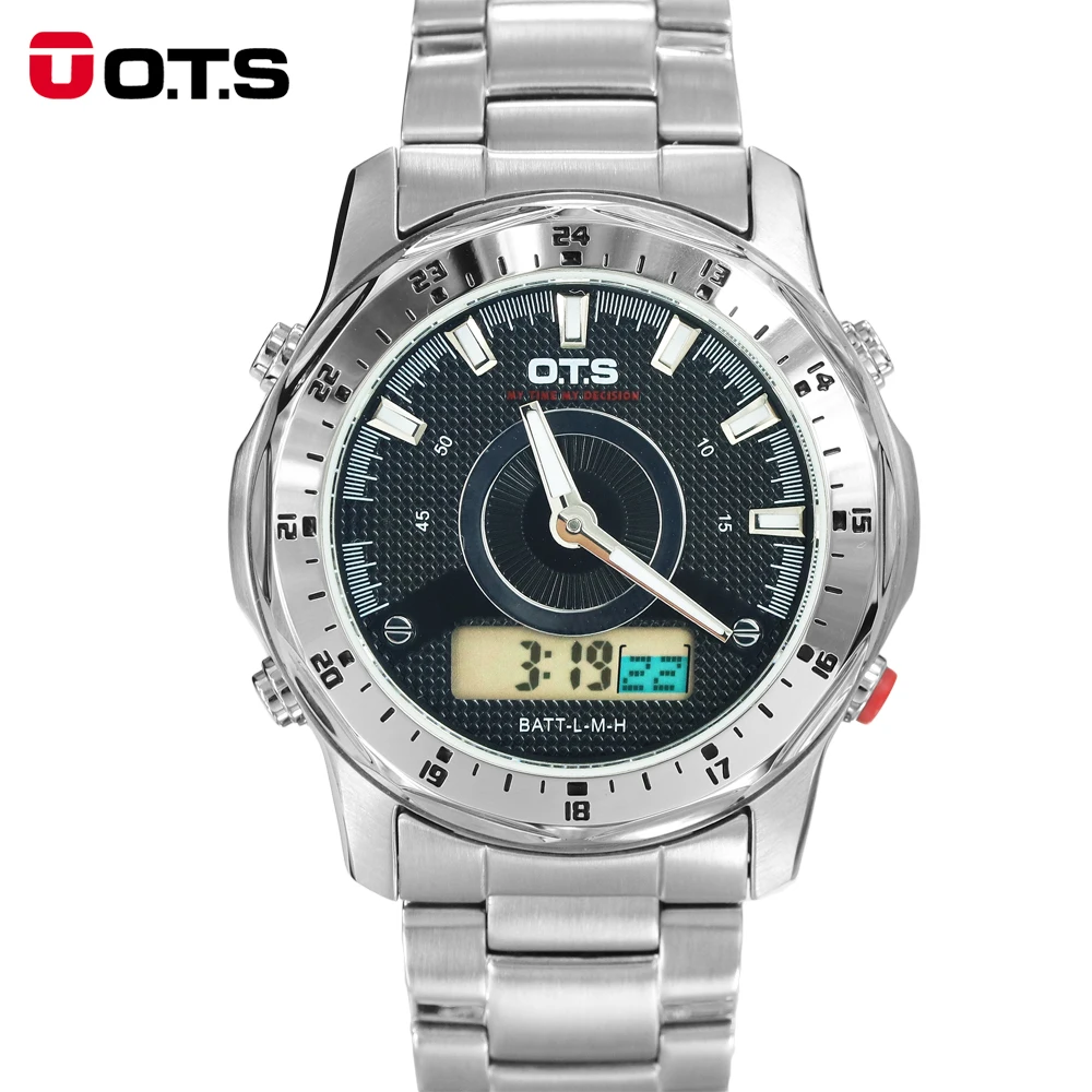 OTS Для мужчин навигации Advanture Спорт серии Digital Drive Аналоговый Dual time Сигнализация
