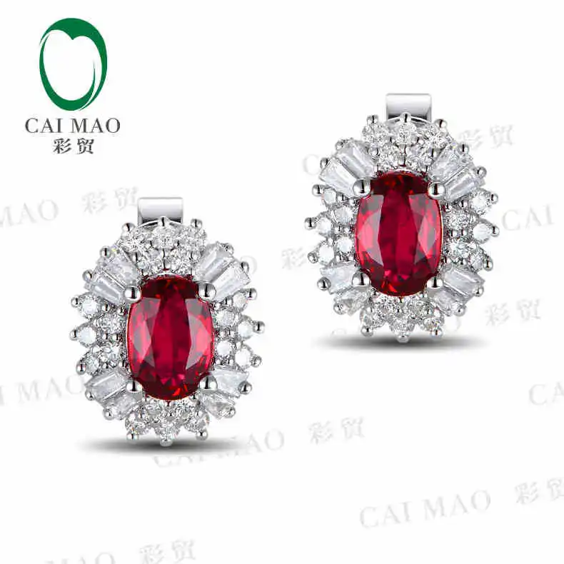 CaiMao 18 карат/750 Белое золото 1,28 карат натуральный красный синий Рубин и 0,68 карат полная огранка с бриллиантами Серьги с драгоценными камнями
CaiMao 18 карат/750 Белое золото 1,28 карат натуральный красный синий Рубин и 0,68 карат полная огранка с бриллиантами Серьги с драгоценными камнями