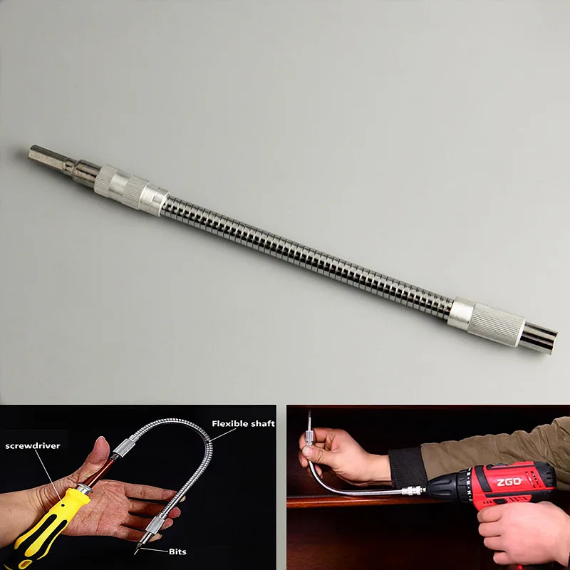 300mm Flexible Shaft Hex Shank 1/4"/6.35mm Extension Screwdriver Drill Bit Holder Connect Link For Electronic Drill Tools 1pc
300mm Flexible Shaft Hex Shank 1/4"/6.35mm Extension Screwdriver Drill Bit Holder Connect Link For Electronic Drill Tools 1pc