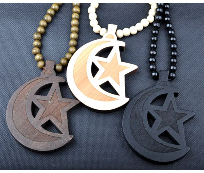 Hip Hop Wood Moon and Star Pendant Necklace Men Rock Style Wooden Beads Long Chain Necklace Male Good Wood Jewelry Party Gif
Hip Hop Wood Moon and Star Pendant Necklace Men Rock Style Wooden Beads Long Chain Necklace Male Good Wood Jewelry Party Gif
