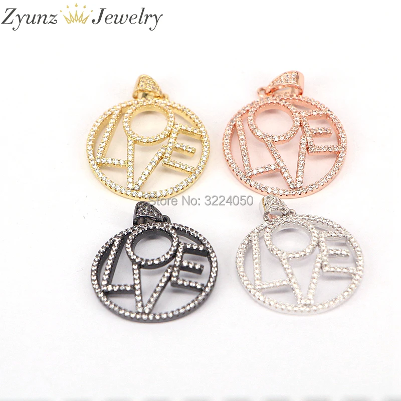 5PCS ZYZ174-8876 LOVE Pendant Micro Pave CZ Love Round Pendants for Lover's Jewelry
5PCS ZYZ174-8876 LOVE Pendant Micro Pave CZ Love Round Pendants for Lover's Jewelry