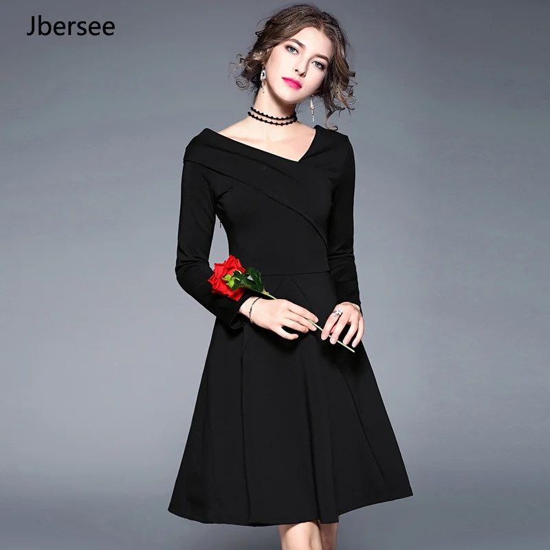Women Black Sexy Dress Long Sleeve Deep V Nceck A Line Dress for Women Slim Knee-Length Party Femme Clothing Dresses Vestidos
Women Black Sexy Dress Long Sleeve Deep V Nceck A Line Dress for Women Slim Knee-Length Party Femme Clothing Dresses Vestidos