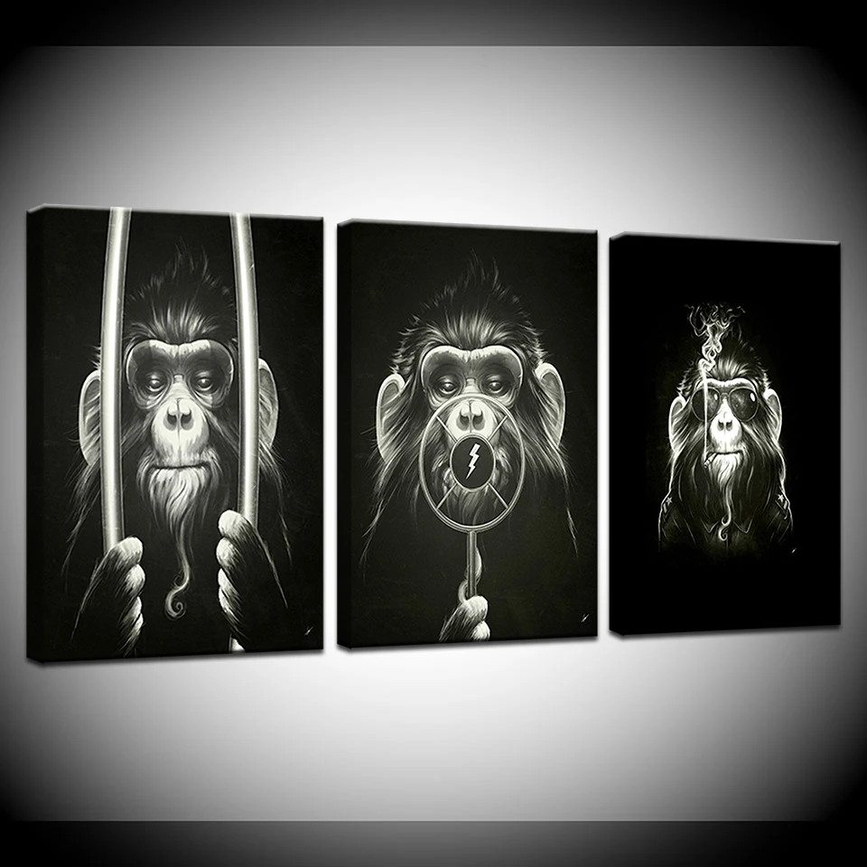 3 Panel Modern Printed The cool monkey Nordic Art Poster Modular Wall posters Canvas Art painting For home living room decor
3 Panel Modern Printed The cool monkey Nordic Art Poster Modular Wall posters Canvas Art painting For home living room decor