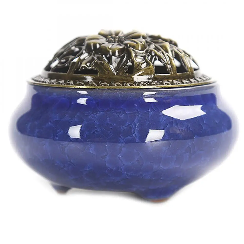 Ceramic Incense Burner Censer Buddhism Coil Stick Holder Ash Catcher Aromatherapy Decor Ice Cracking Kiln for Home Teahouse
Ceramic Incense Burner Censer Buddhism Coil Stick Holder Ash Catcher Aromatherapy Decor Ice Cracking Kiln for Home Teahouse