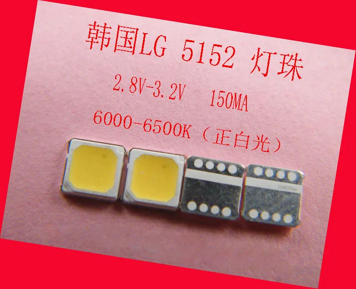 SMD светодиодные лампы LG 5152 0,5 Вт 2,8-3,2 в 6000-6500K естественный белый для подсветки телевизора LG, точечных светильников, Потолочных Ламп
SMD светодиодные лампы LG 5152 0,5 Вт 2,8-3,2 в 6000-6500K естественный белый для подсветки телевизора LG, точечных светильников, Потолочных Ламп