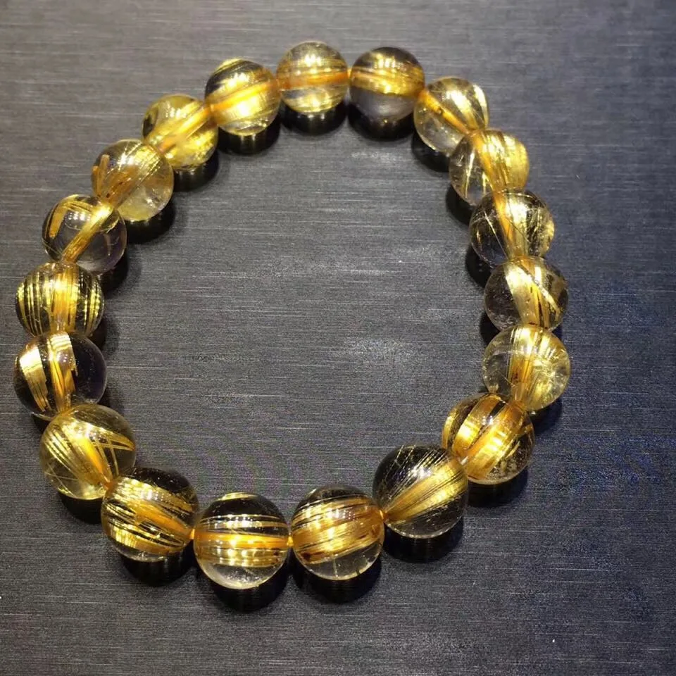 10.5mm Natural Brazil Gold Rutilated Titanium Bracelet For Women Men Wealthy Luxury Jewelry Round Beads Stretch Bracelet AAAAA
10.5mm Natural Brazil Gold Rutilated Titanium Bracelet For Women Men Wealthy Luxury Jewelry Round Beads Stretch Bracelet AAAAA