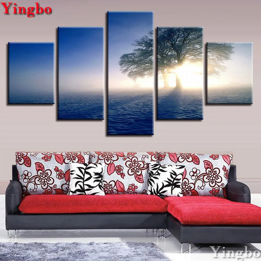 5 Pieces 5D DIY full square round drill Diamond Painting Tree Sunrise Landscape Cross Stitch Mosaic Rhinestone Embroidery beaded
5 Pieces 5D DIY full square round drill Diamond Painting Tree Sunrise Landscape Cross Stitch Mosaic Rhinestone Embroidery beaded