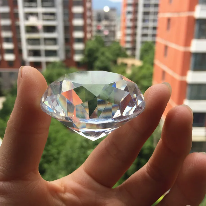 40mm Transparent Crystal Diamond Paperweight Glass Fengshui Crafts Home Ornaments Wedding Decor Party Souvenir Gifts
40mm Transparent Crystal Diamond Paperweight Glass Fengshui Crafts Home Ornaments Wedding Decor Party Souvenir Gifts