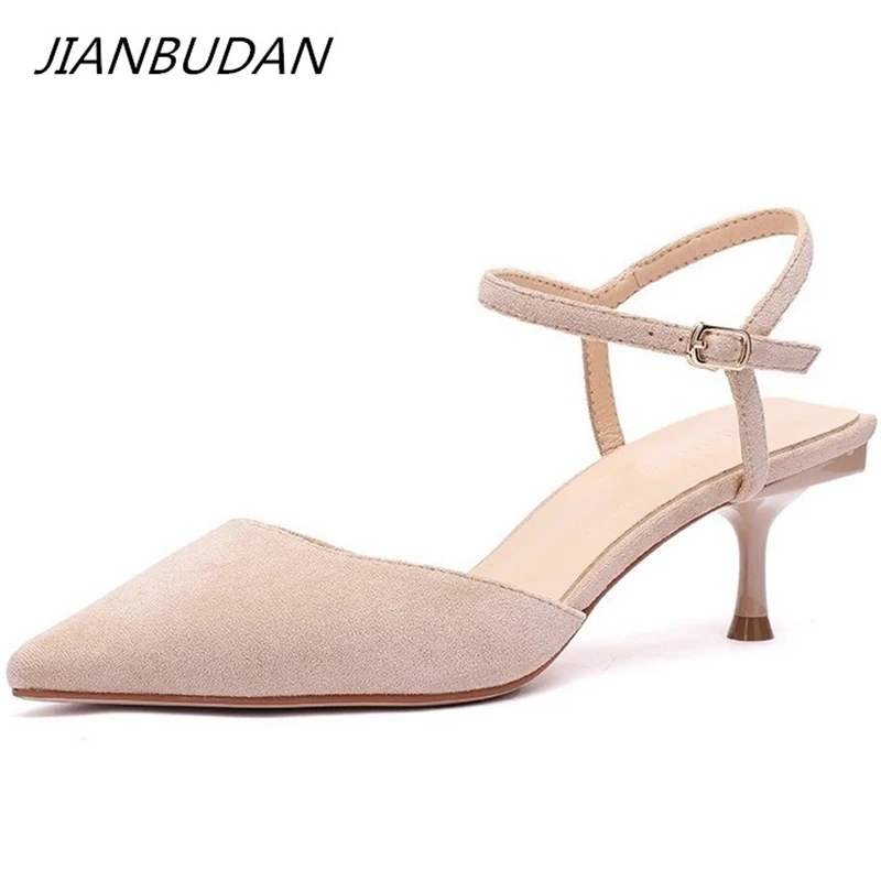 JIANBUDAN Women's Elegant Pointed Toe Banquet sandals 5.5cm High Heel baotou Office sandals Suede summer Women's Pumps sandals
JIANBUDAN Women's Elegant Pointed Toe Banquet sandals 5.5cm High Heel baotou Office sandals Suede summer Women's Pumps sandals