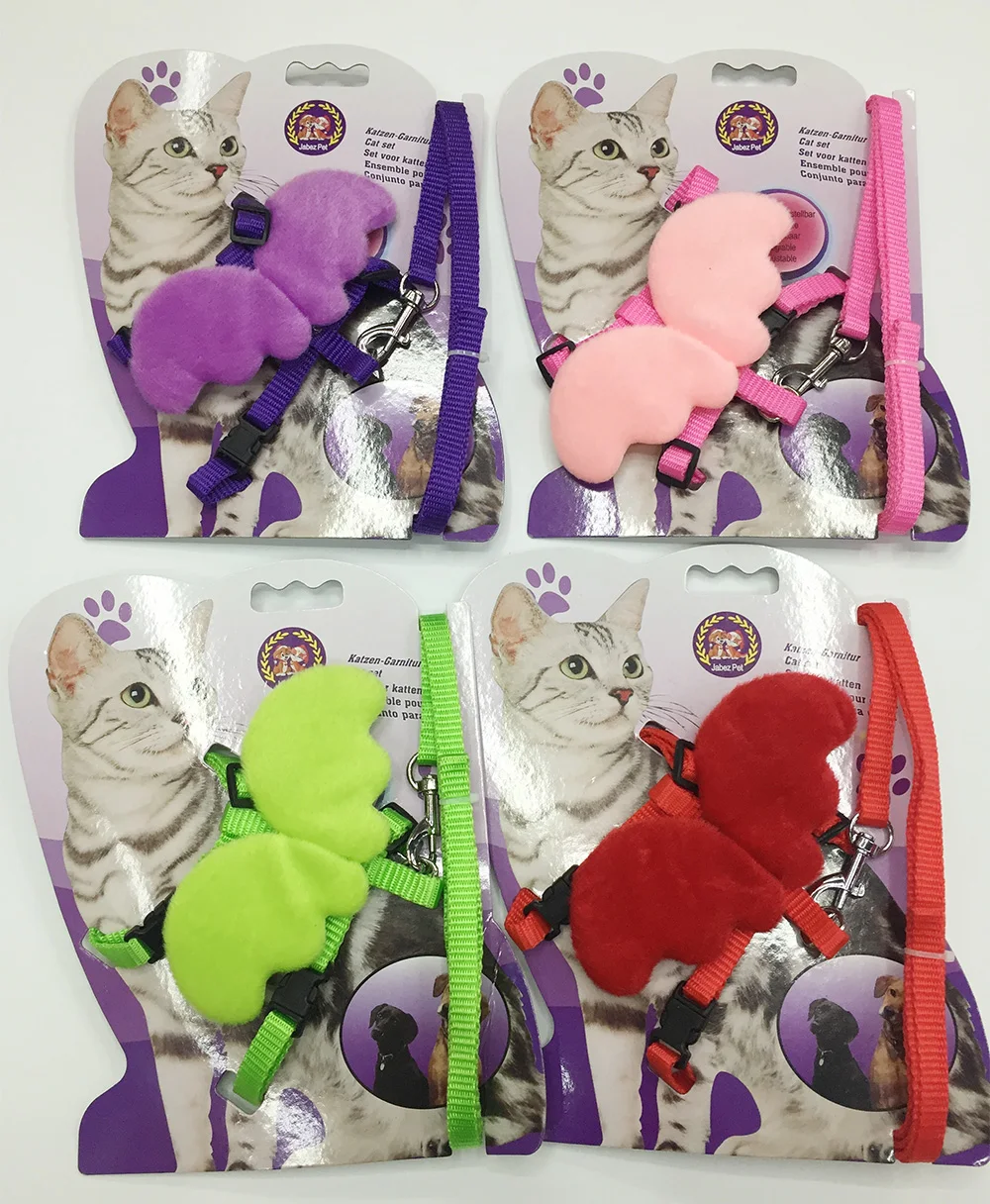 360pcs/lot Small Colorful Pet Cat Dog Harness and Leash Set with Angel Wings for Small Dogs Cats
360pcs/lot Small Colorful Pet Cat Dog Harness and Leash Set with Angel Wings for Small Dogs Cats