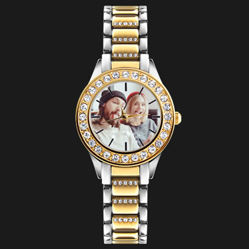 Gold Color DIY Quartz Watch Women's Customizable Watches Picture Printing Women Special Wristwatch Anniversary Gift
Gold Color DIY Quartz Watch Women's Customizable Watches Picture Printing Women Special Wristwatch Anniversary Gift