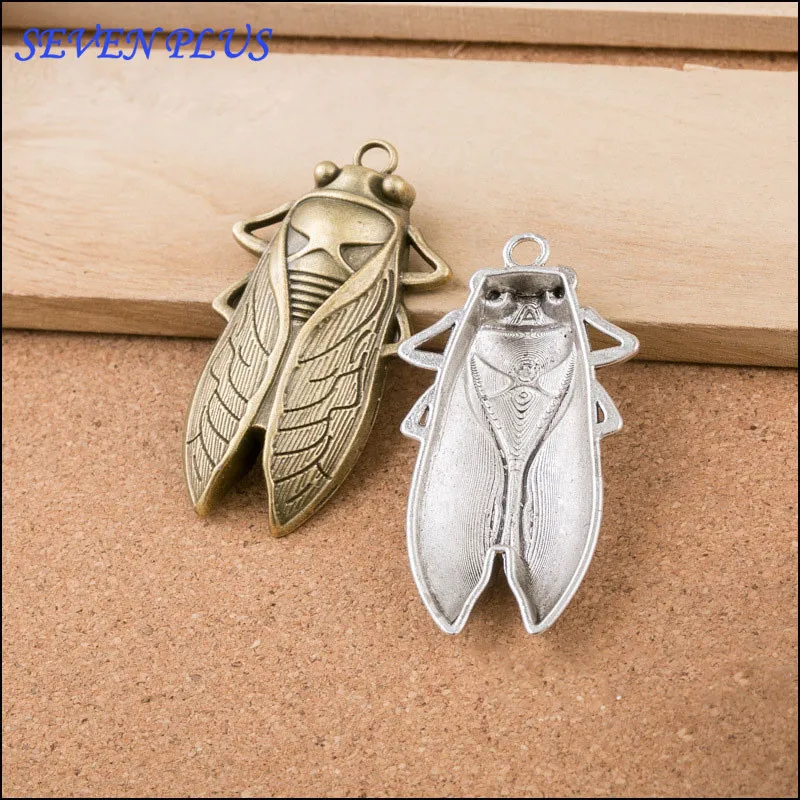 High Quality 5 Pieces/Lot 34mm*61mm Antique Silver plated Antique Bronze Animal Charm Cicada Charms
High Quality 5 Pieces/Lot 34mm*61mm Antique Silver plated Antique Bronze Animal Charm Cicada Charms