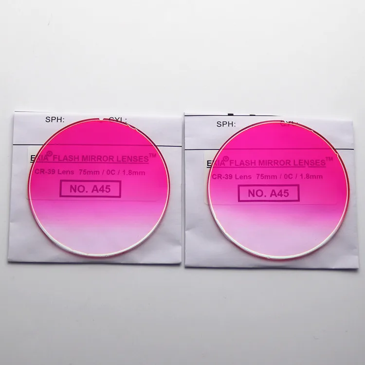 Sunglasses Lenses Mirror Pink Coatings Flash Colors UV400 EXIA OPTICAL A45 Series
Sunglasses Lenses Mirror Pink Coatings Flash Colors UV400 EXIA OPTICAL A45 Series
