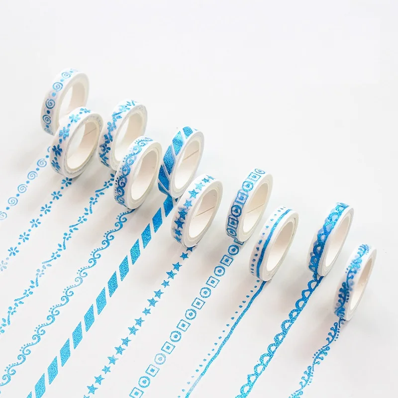 10pcs Glitter Color Paper Washi Tape Set 7.5mm Lace Flower Pattern Masking Tapes Stickers Diary Album DIY Decoration A6194
10pcs Glitter Color Paper Washi Tape Set 7.5mm Lace Flower Pattern Masking Tapes Stickers Diary Album DIY Decoration A6194