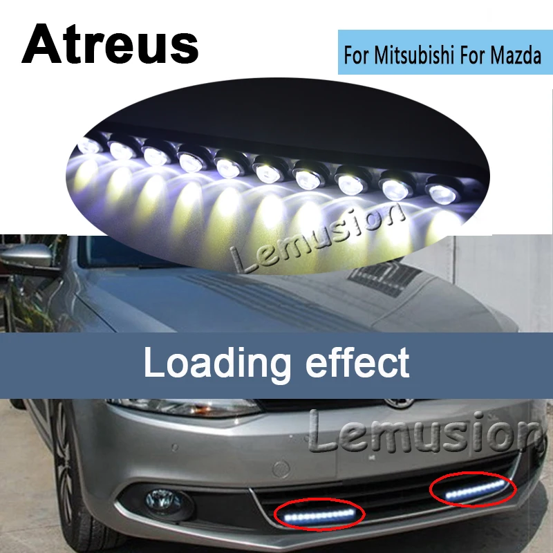 Atreus 2X 10 Светодиодные Автомобильные фары дневного света светильник 12V LED DRL лампы