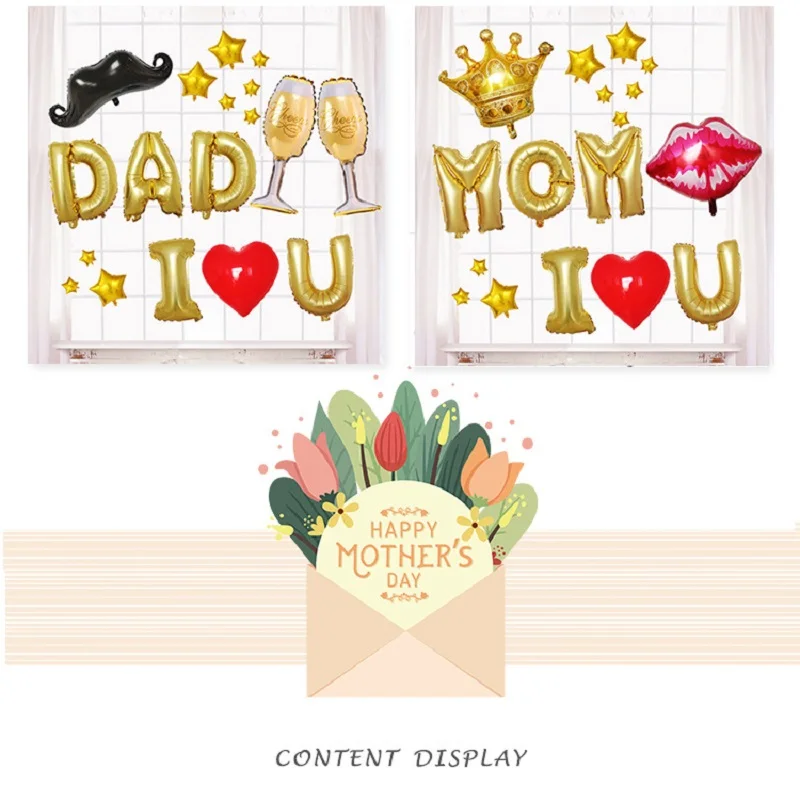 Mother's Day Father's Day Theme Foil Mix Balloons Set Birthday Party Decor Thanksgiving Blessing Balloons Supplies
Mother's Day Father's Day Theme Foil Mix Balloons Set Birthday Party Decor Thanksgiving Blessing Balloons Supplies