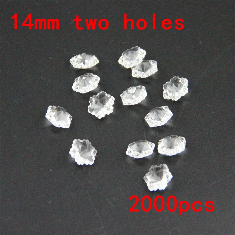 Happiness 2000pcs/lot Clear 14mm Snowflake Beads Crystal Chandelier Prism Drop 2 holes Glass Beads For Cake Decoration
Happiness 2000pcs/lot Clear 14mm Snowflake Beads Crystal Chandelier Prism Drop 2 holes Glass Beads For Cake Decoration