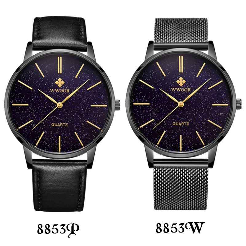 Relogio WWOOR Watch Men Top Brand Fashion Starry Sky Mens Watches Black Leather Waterproof Casual Slim Quartz Wrist Watch Male
Relogio WWOOR Watch Men Top Brand Fashion Starry Sky Mens Watches Black Leather Waterproof Casual Slim Quartz Wrist Watch Male