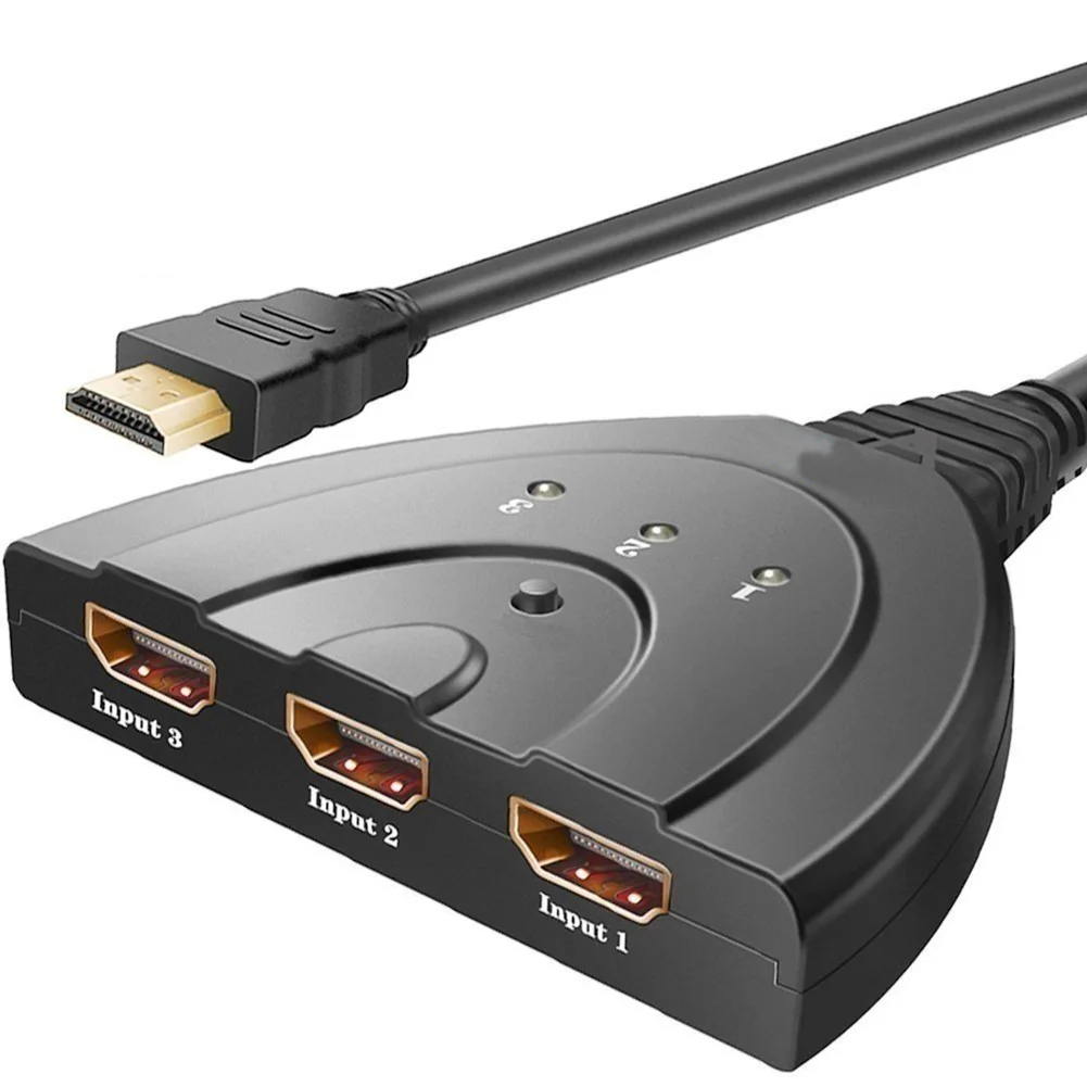 3-Port Switch Splitter With Pigtail Audio Cable Support For HD DVD TV Box PS3 Game Consoles Xbox ND998
3-Port Switch Splitter With Pigtail Audio Cable Support For HD DVD TV Box PS3 Game Consoles Xbox ND998
