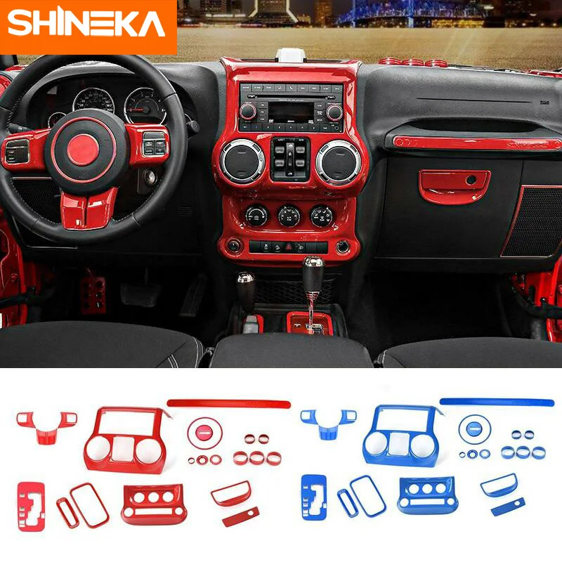 SHINEKA Interior Mouldings 21Pcs High Quality Auto Accessories Set Interior Decoration Stickers Kit For Jeep Wrangler JK 2011+
SHINEKA Interior Mouldings 21Pcs High Quality Auto Accessories Set Interior Decoration Stickers Kit For Jeep Wrangler JK 2011+