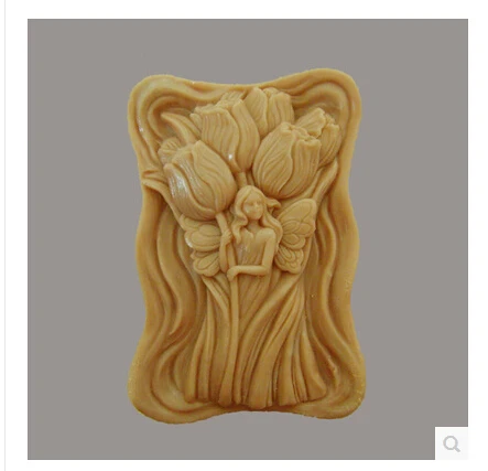 Free shipping girl /flower silicon soap mold Cake decoration mold manual soap mold The candle mould