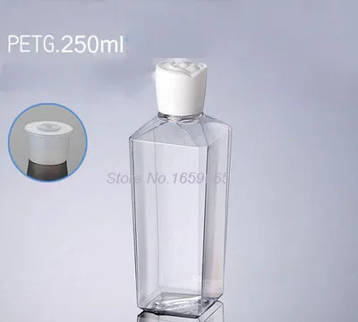 250ML transparent square plastic lotion empty skin care make-up water toner bottle cosmetic packaging bottle Refillable Bottles
250ML transparent square plastic lotion empty skin care make-up water toner bottle cosmetic packaging bottle Refillable Bottles