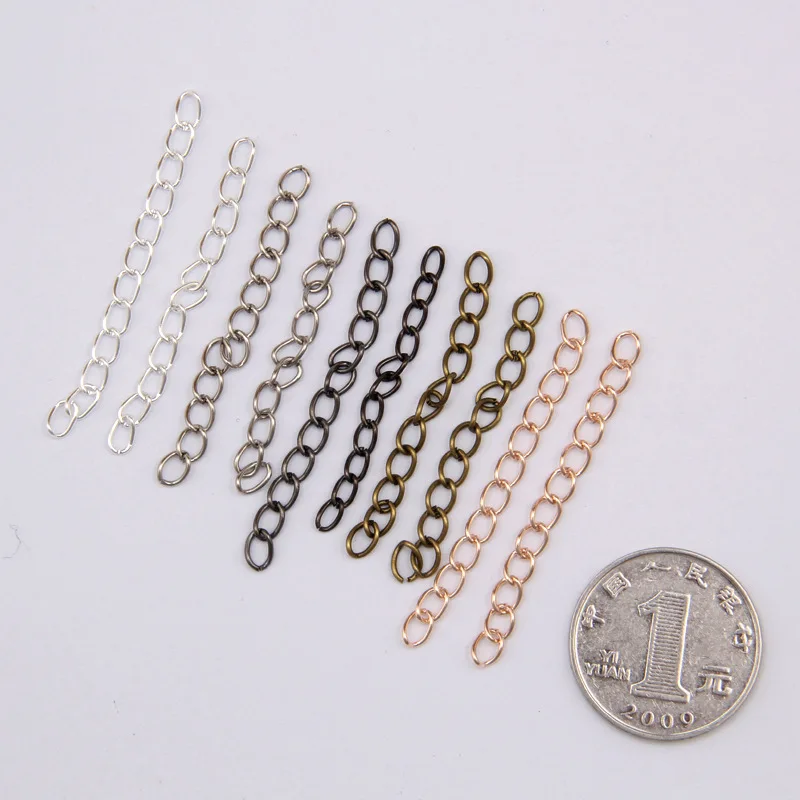 100pcs/lot 50x3mm Extended Extension Chains 5 Colors Tail Extender for Jewelry Making Findings Necklace Bracelet Chain
100pcs/lot 50x3mm Extended Extension Chains 5 Colors Tail Extender for Jewelry Making Findings Necklace Bracelet Chain
