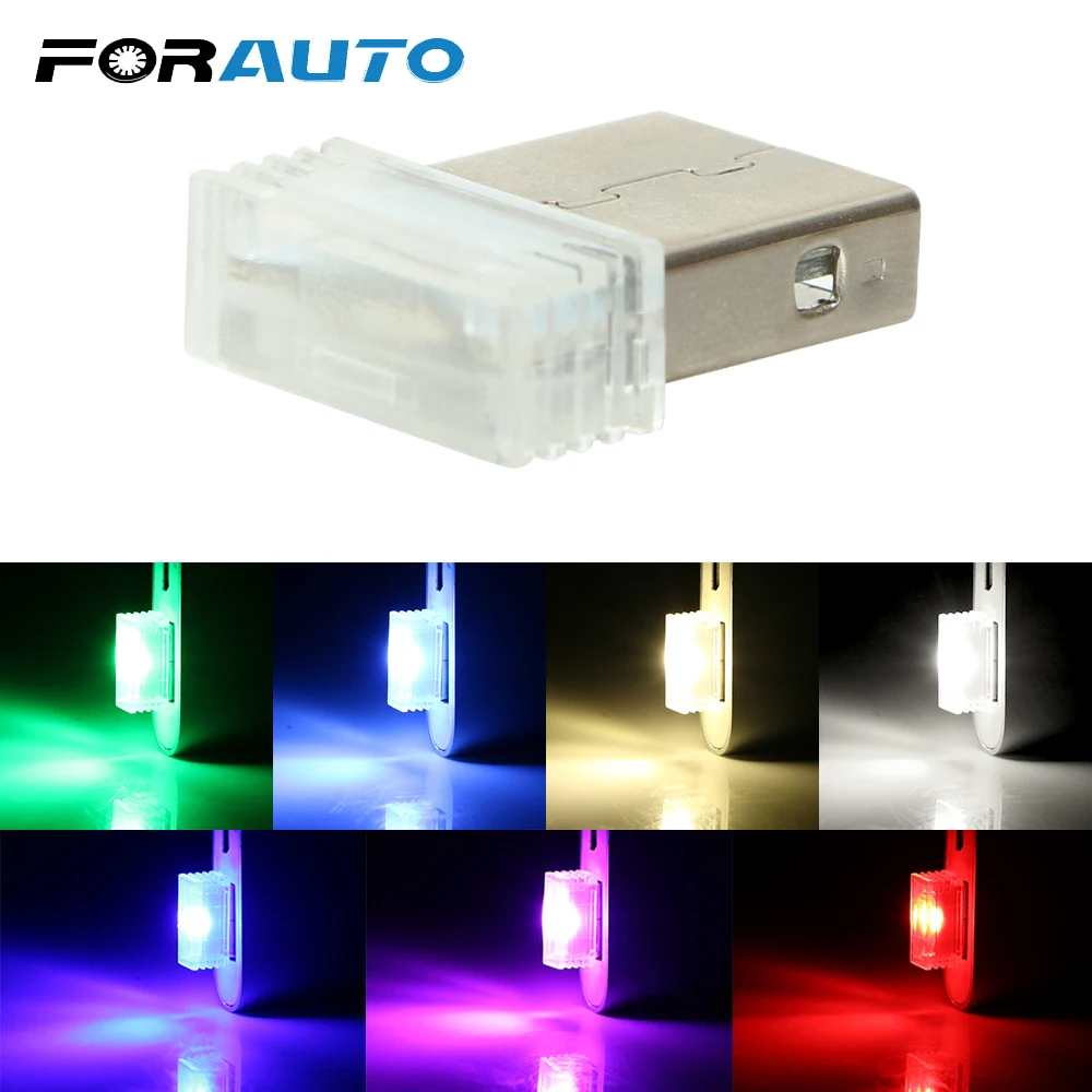 Фото Декоративная неоновая лампа FORAUTO с мини USB освещение для салона автомобиля(Aliexpress на русском)