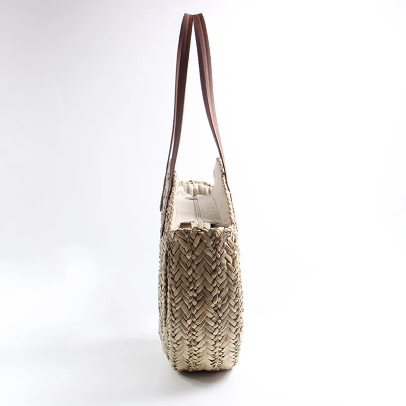Women Straw Weave Handbag Round Shoulder Bag Girl Casual Bags for Beach Travel New
Women Straw Weave Handbag Round Shoulder Bag Girl Casual Bags for Beach Travel New