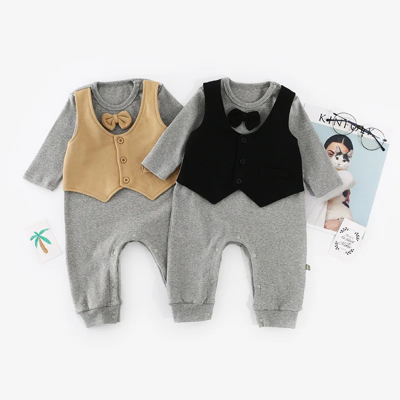 Baby Rompers Kids Boys Gentleman Bow Tie Suit Baby Onesies Spring Autumn Long-sleeved Vest Romper Baby Jumosuits Toddler Infant
Baby Rompers Kids Boys Gentleman Bow Tie Suit Baby Onesies Spring Autumn Long-sleeved Vest Romper Baby Jumosuits Toddler Infant