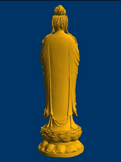 Рельефная 3d-модель для ЧПУ формат STL подставка богини милосердия на цветке лотоса