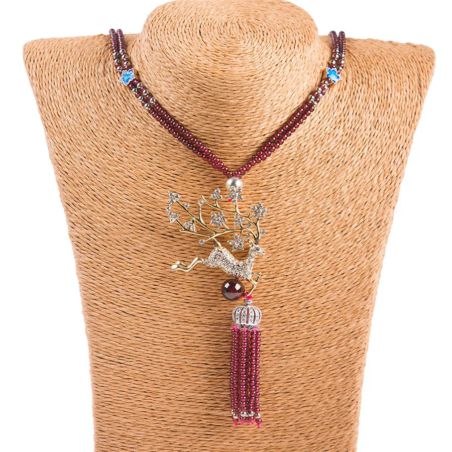 Подлинные Круглые Бусины Из Натурального Красного граната с кристаллами для женщин, рождественский подарок, ожерелье для свитера 66 мм
Подлинные Круглые Бусины Из Натурального Красного граната с кристаллами для женщин, рождественский подарок, ожерелье для свитера 66 мм