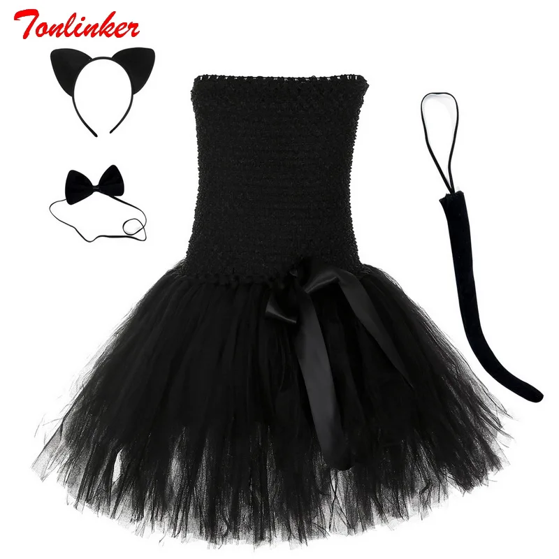 Princess Girls Black Cat Cosplay Costume Children Tutu Dresses Halloween Theme Party Performance Dress Costumes Vestido
Princess Girls Black Cat Cosplay Costume Children Tutu Dresses Halloween Theme Party Performance Dress Costumes Vestido