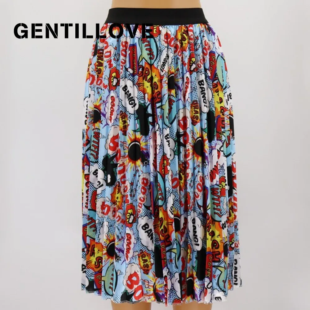 Gentillove Casual Cartoon Pattern Chiffon Skirts Women Summer England Style High Waist Pleated Skirts Female A-Line Midi Skirts
Gentillove Casual Cartoon Pattern Chiffon Skirts Women Summer England Style High Waist Pleated Skirts Female A-Line Midi Skirts