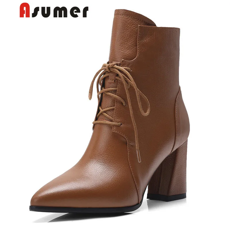 ASUMER NEW arrival 2022 adult pointed toe ankle boots for women fashion simple winter boots high quality solid high heels boots
ASUMER NEW arrival 2022 adult pointed toe ankle boots for women fashion simple winter boots high quality solid high heels boots