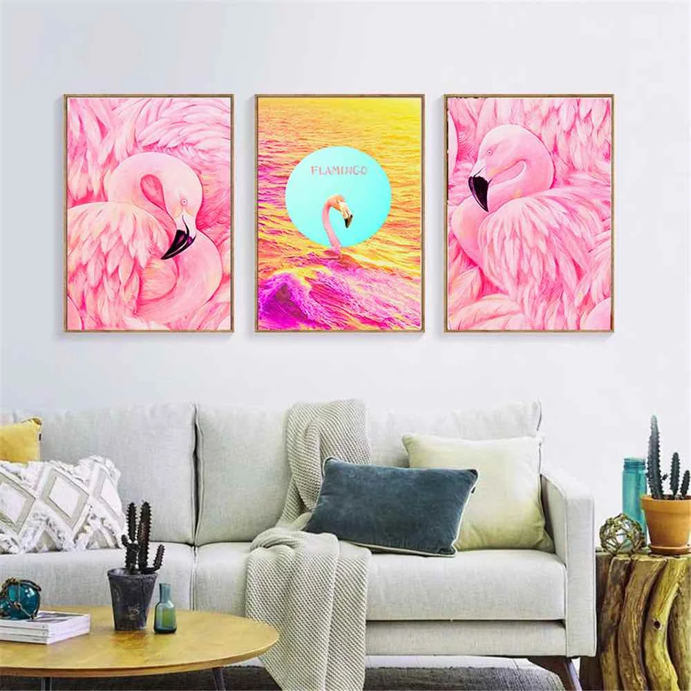 HAOCHU Pink Flamingo Poster For Living Room Home Decor Painting Print Poster Simple Nordic Wall Picture Canvas Painting
HAOCHU Pink Flamingo Poster For Living Room Home Decor Painting Print Poster Simple Nordic Wall Picture Canvas Painting