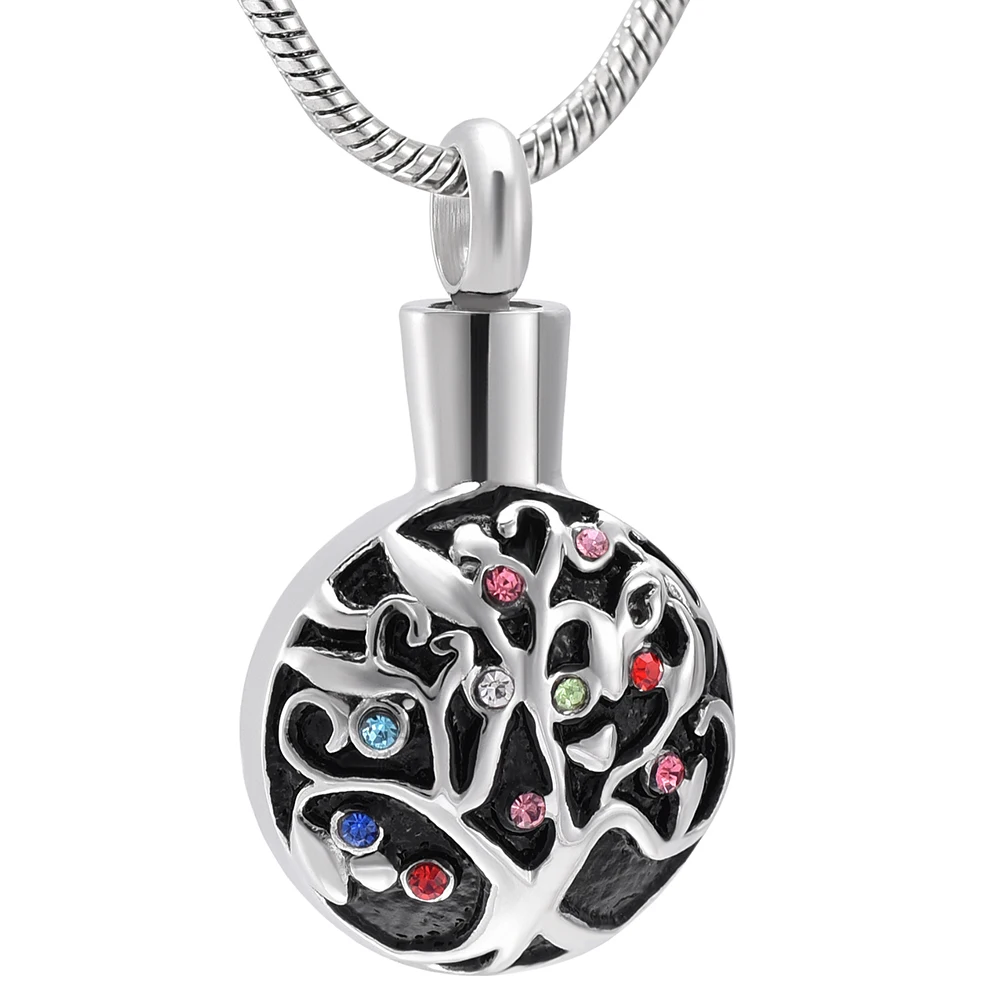 IJD10025 Stainless Steel Cremation Jewelry Tree of Life Memorial Keepsake Urn Pendant Ashes Necklace for Women/Men
IJD10025 Stainless Steel Cremation Jewelry Tree of Life Memorial Keepsake Urn Pendant Ashes Necklace for Women/Men