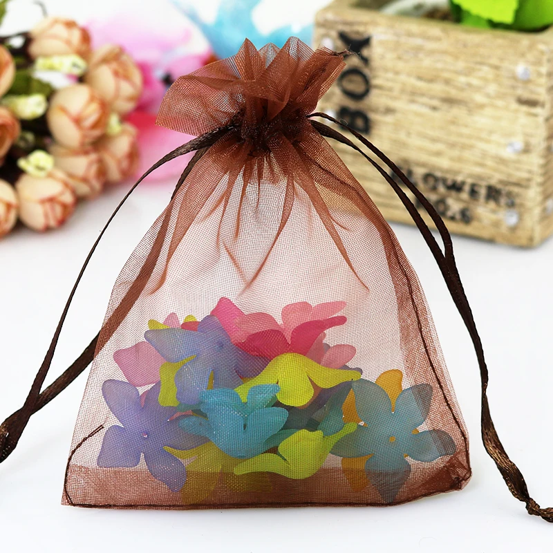 Wholesale 500pcs/lot Coffee Organza Bags 13x18cm Jewelry Candy Gifts Packaging Bags Organza Drawstring Gift Bag Free Shipping
Wholesale 500pcs/lot Coffee Organza Bags 13x18cm Jewelry Candy Gifts Packaging Bags Organza Drawstring Gift Bag Free Shipping