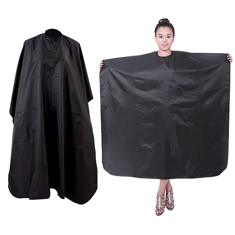 Черное платье-накидка ручной работы для парикмахерских водонепроницаемая ткань