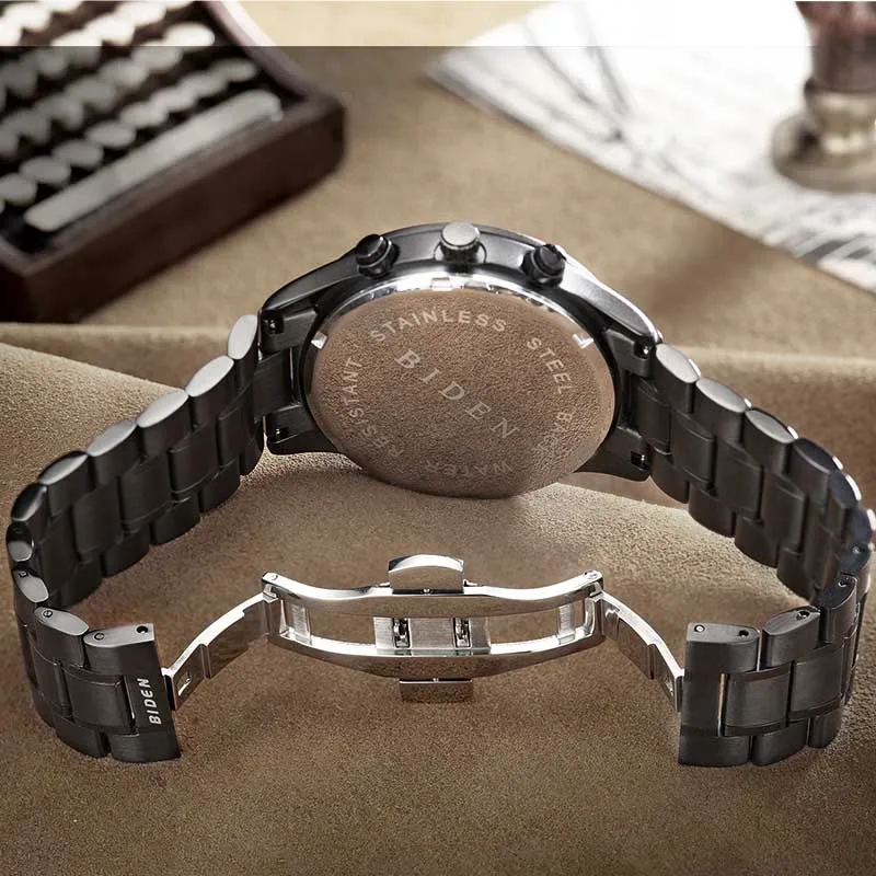 BIDEN brand high quality men's sport watch fashion steel band quartz watch Multi-function analog clock Military Watches Relogio
BIDEN brand high quality men's sport watch fashion steel band quartz watch Multi-function analog clock Military Watches Relogio