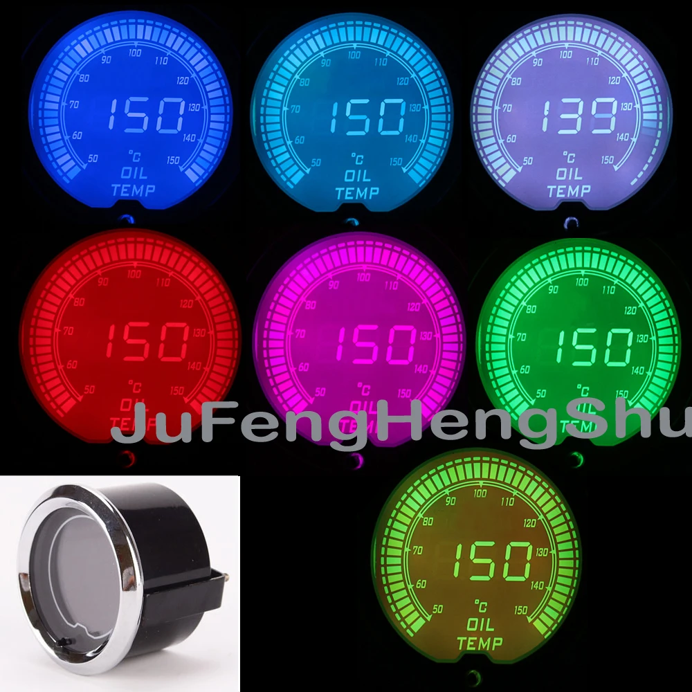 52mm Car Colorful Oil Temp Gauge Celsius 12V Auto 7 Color LED Light Gauges Car Oil Digital fuel Temperature Meter with Sensor
52mm Car Colorful Oil Temp Gauge Celsius 12V Auto 7 Color LED Light Gauges Car Oil Digital fuel Temperature Meter with Sensor