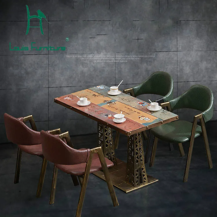 Louis Fashion Cafe Tables Dessert Shop Table Music Western Coffee Industrial Wind Iron
Louis Fashion Cafe Tables Dessert Shop Table Music Western Coffee Industrial Wind Iron