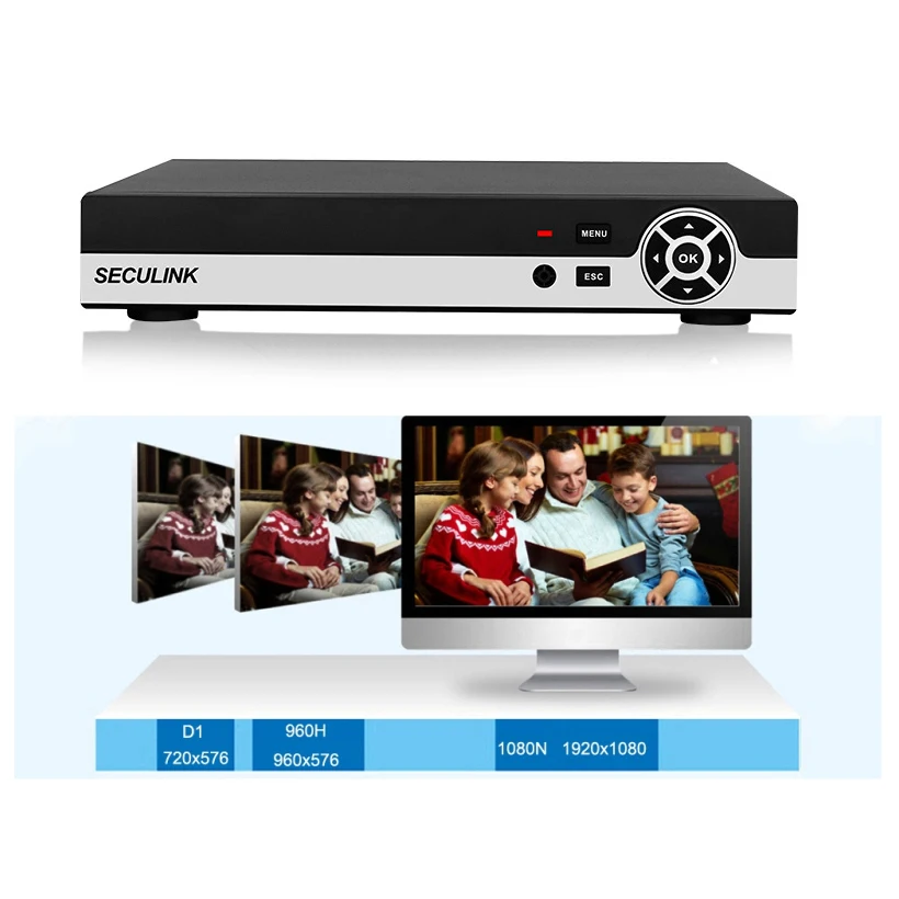 Seculink 4CH 8CH 16CH 1080N 5 в 1 AHD DVR CCTV видео регистратор видеонаблюдения HDMI H.265 сжатие P2P Danale