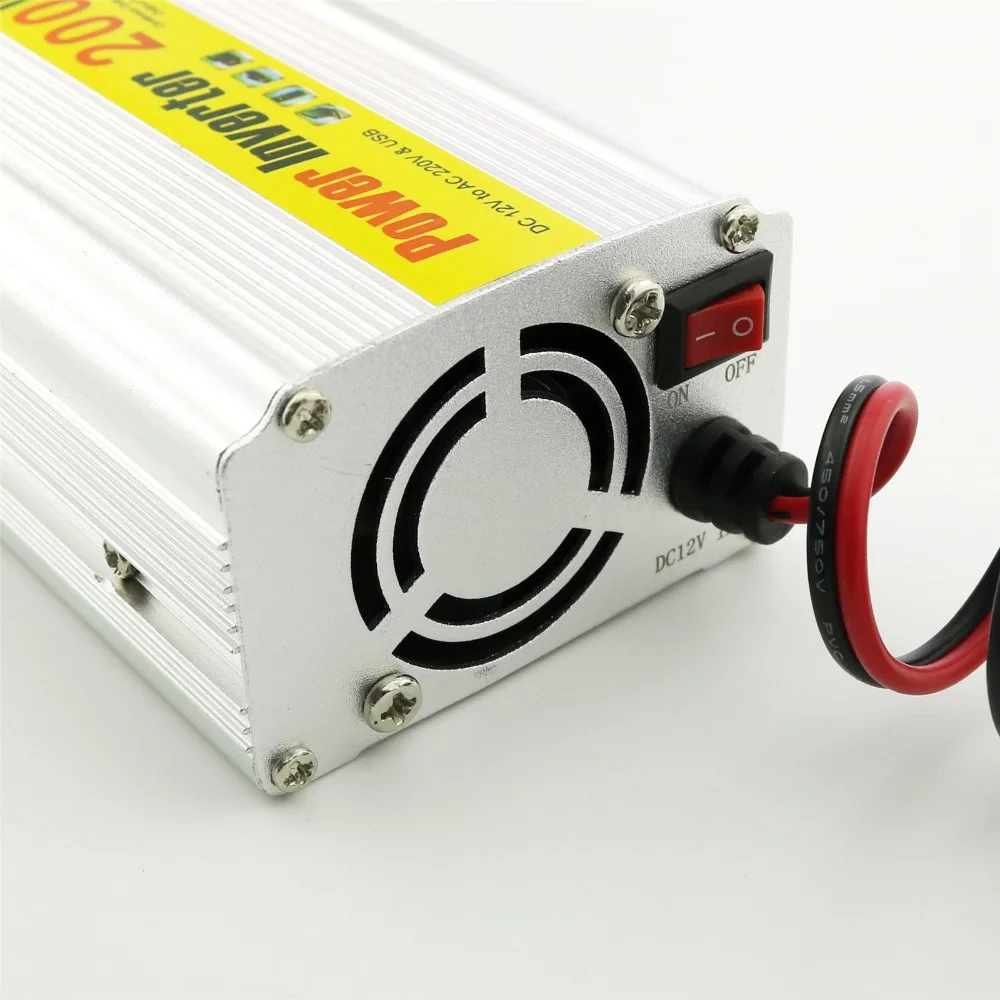 10pcs 200W Car Power Inverter Adapater Charger Transformer DC 12V to AC 110/220V w/USB
10pcs 200W Car Power Inverter Adapater Charger Transformer DC 12V to AC 110/220V w/USB