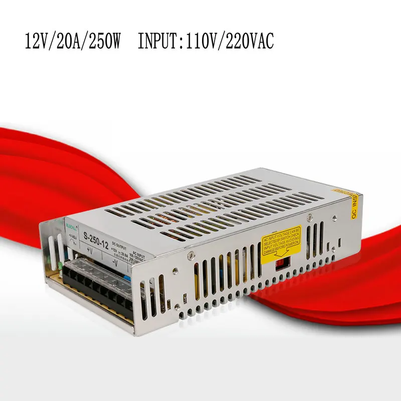 S-250-12 12В/20А/250ВТ импульсный источник питания, централизованный источник питания, контроль безопасности источника питания
S-250-12 12В/20А/250ВТ импульсный источник питания, централизованный источник питания, контроль безопасности источника питания