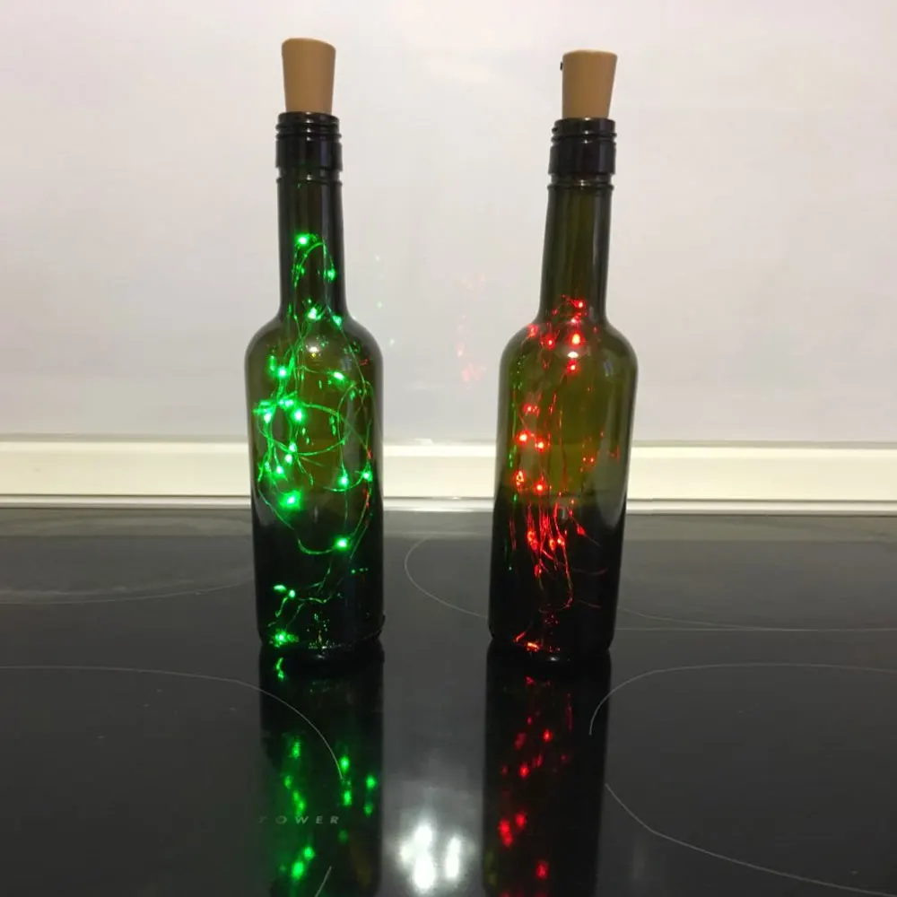 1X красочная Светодиодная лампа-лента в виде пробковой бутылки затвор свет стекло